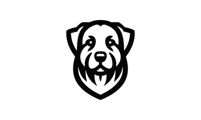 Dog head logo vector silhouette