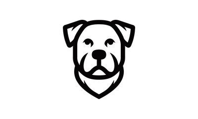 Dog head logo vector silhouette