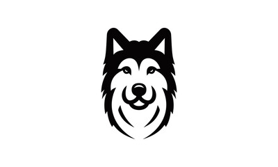 Dog head logo vector silhouette