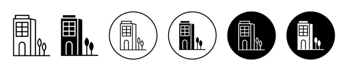 Apartment icons. minimal vector symbol
