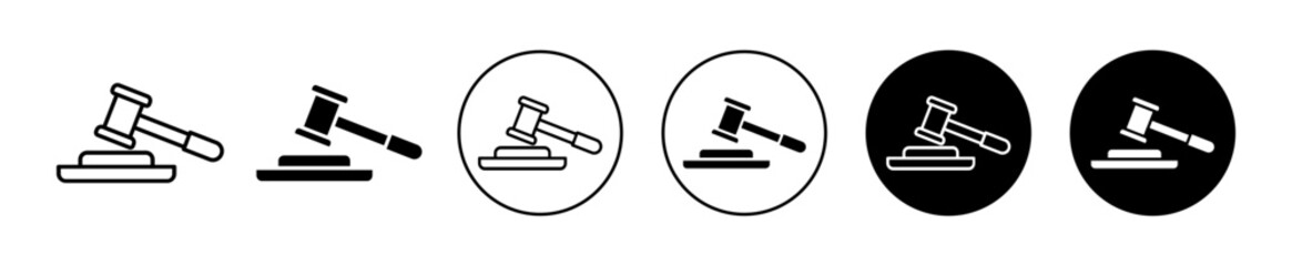 Auction icons. minimal vector symbol
