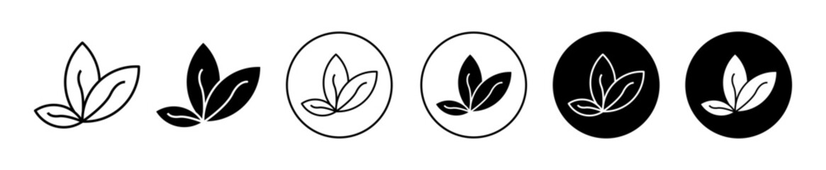 Basil icons. minimal vector symbol
