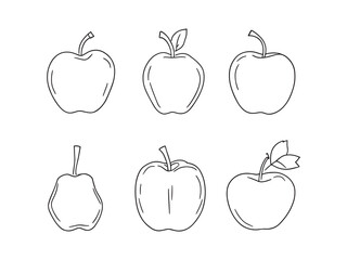 Cashew apple fruit line art hand drawn vector illustration 