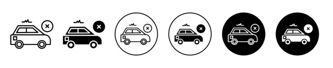 Car diagnostic icons. minimal vector symbol