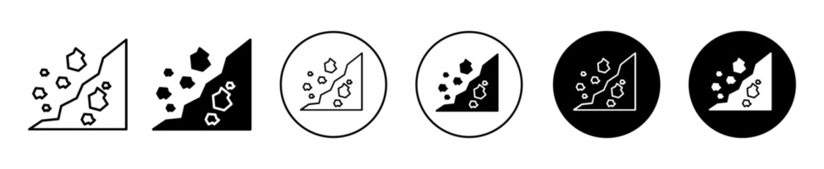 Cliff icons. minimal vector symbol