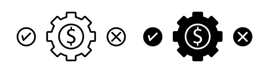 Ethical investment icons. minimal vector symbol