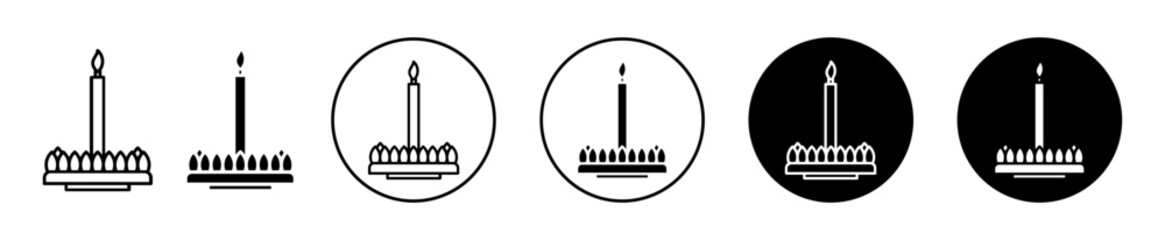 Loy krathong icons. minimal vector symbol