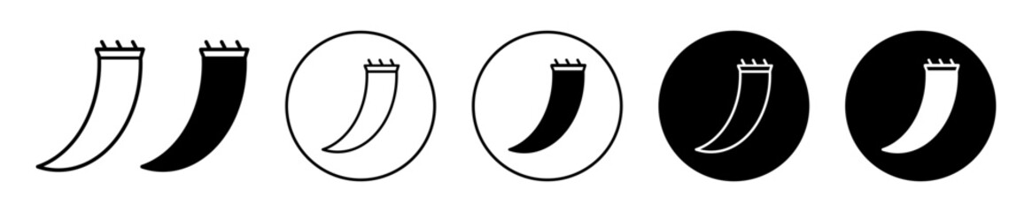 Tusk icons. minimal vector symbol