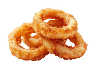 Crunchy fried onion rings restaurant food casual dining isolated on transparent background