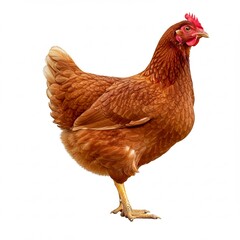 Fototapeta premium Stunning Rhode Island Red Hen A Captivating Portrait of a Domestic Fowl