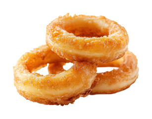 Delicious golden doughnuts bakery food cozy kitchen isolated on transparent background