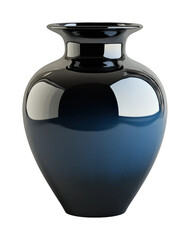 Crafted ceramic vase home still life modern elegant design isolated on transparent background