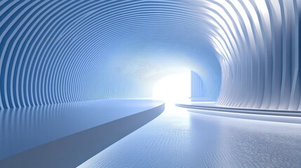 Naklejka premium Abstract Futuristic Tunnel Interior Design