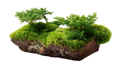 Miniature Moss Garden: A meticulously crafted miniature moss garden, featuring vibrant greenery and natural stone, offers a tranquil escape into a world of natural beauty.