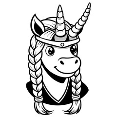 unicorn with braided mane