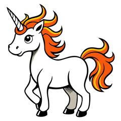 unicorn with a blazing mane