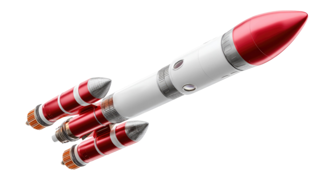 Soaring Ambition: A vibrant rocket ship ascends, symbolizing exploration, innovation, and the boundless potential of future technology.