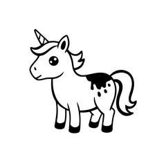 unicorn with bold outlines