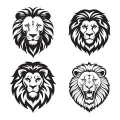 A Lion Head Set in Bold Contrast