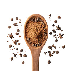 Spiced culinary creation kitchen food bright top view isolated on transparent background