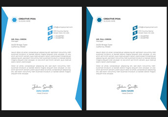 Modern Creative Clean business style letterhead bundle of your corporate design. Set to print. modern business letterhead in abstract design. Elegant template design in minimalist