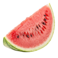 Fresh Watermelon Slice isolated on transparent background  
