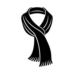 Scarves  silhouette vector illustration.