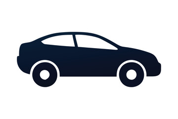 Fototapeta premium Minimalist Black Car Silhouette