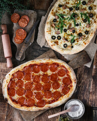 Delicious Pizzas topped with Pepperoni and Gourmet Variations for Every