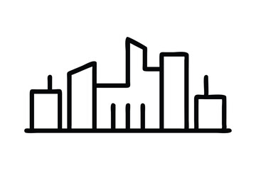 Urban City Skyline Silhouette
