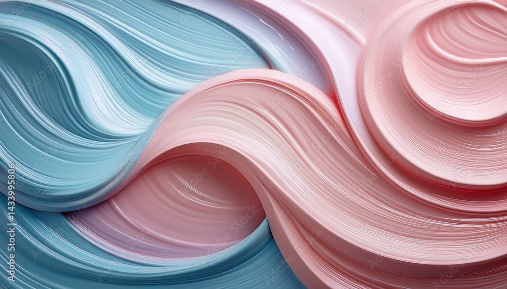 Poster artistic wave patterns studio digital art creative environment close-up view visual harmony of color