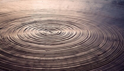 Fototapeta premium Rippling water patterns create tranquil reflection nature scene digital photography calm environment bird's eye view serenity concept