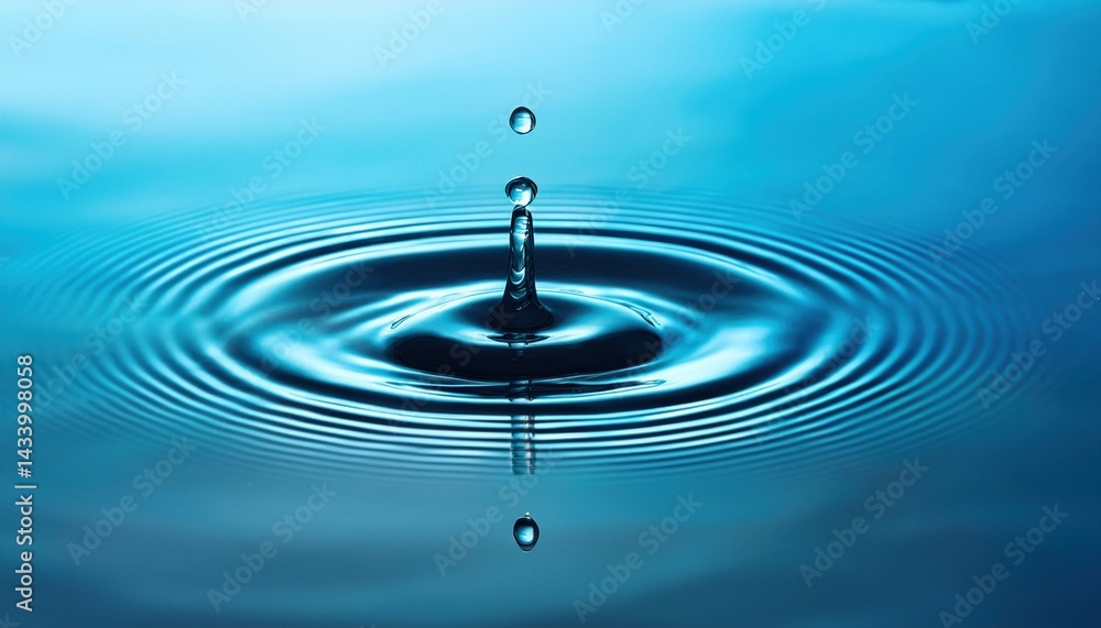 Aufkleber captivating ripple effect of a water drop nature setting macro photography tranquil environment clos