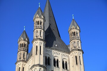 Great St Martin Church in Cologne, Germany