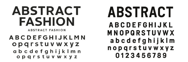 Innovative typography design featuring the theme of abstract fashion in bold black font