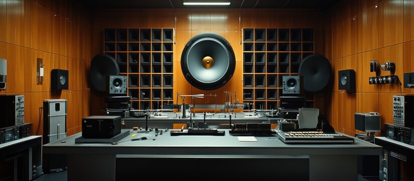 Recording Studio Interior, Professional Sound Equipment