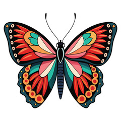  Colorful Butterfly vector art Illustration