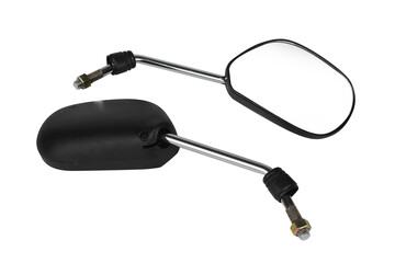 Mirror motorcycle isolate on Transparent background.