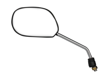 Mirror motorcycle isolate on Transparent background.