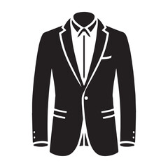 Casual Blazer silhouette, effortless style with smart appeal – Blazer illustration – Minimalist Blazer vector – Men’s dress silhouette

