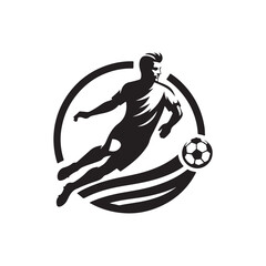 soccer vector silhouette clip art logo design illustration