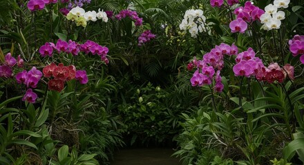 Exotic Orchid Garden, A Vibrant Display of Nature's Beauty and Serenity