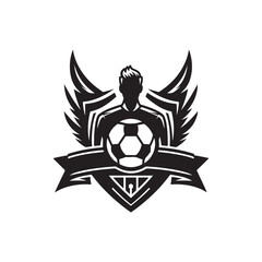 Obraz premium soccer vector silhouette clip art logo design illustration