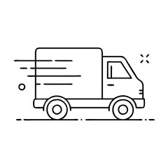 fast moving shipping delivery truck icon, fast moving shipping delivery truck vector