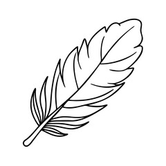Fototapeta premium feather icon, feather vector illustration-simple illustration of feather, perfect for feather logos and icons