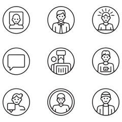 Customer service set of web icons in line black style. Help and support. Support and service icons for web and mobile app. Online help, assistance, customer, 24 hrs, service