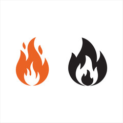 fire flames icon set
