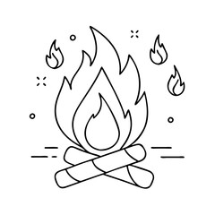 fire icon, fire vector illustration-simple illustration of fire, perfect for fire logos and icons