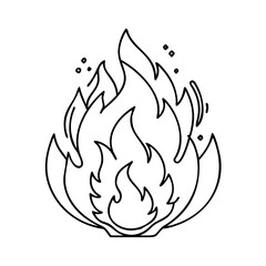 fire flame icon, fire flame vector illustration-simple illustration of fire flame, perfect for fire flame logos and icons