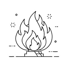 fire flame icon, fire flame vector illustration-simple illustration of fire flame, perfect for fire flame logos and icons